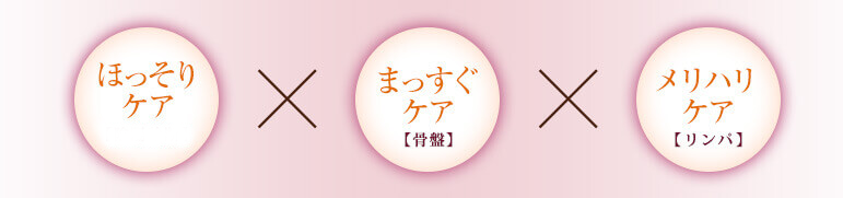 ほっそりケア【陰陽診断】×まっすぐケア【骨盤】×メリハリケア【リンパ】